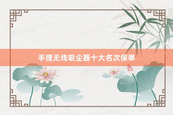 手捏无线吸尘器十大名次保举